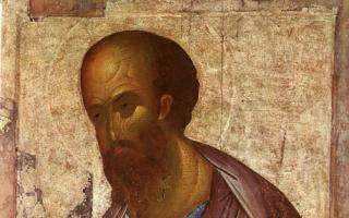 Andrejus Rublevas.  Zvenigorodo istorija.  Apaštalo Pauliaus (Rublevo) ikona Kur yra stebuklingas paveikslas