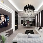 Sala de estar em apartamento - design, decoração, opções de disposição de elementos de mobiliário (105 fotos) Opções de design para sala de estar